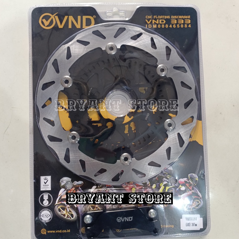 PIRINGAN CAKRAM DEPAN VND ORIGINAL 267MM VARIO 160 ABS VARIO 160 CBS DISC DISK BRAKE 267 MM VARIO160 BAUT 4 DISKBRAKE DISCBRAKE