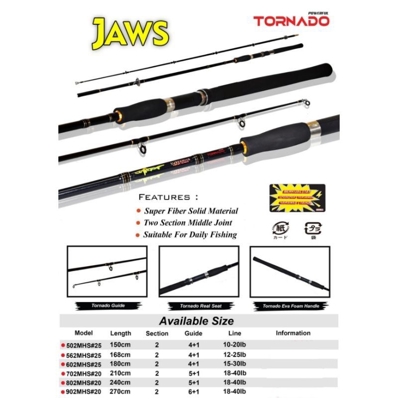 Orchid Fishing // Joran Spinning Murah Meriah // TORNADO JAWS 502 562 602