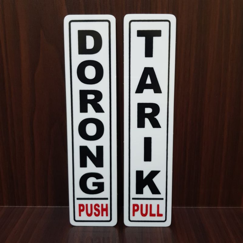 

Akrilik sign papan TARIK & DORONG (harga sepasang)