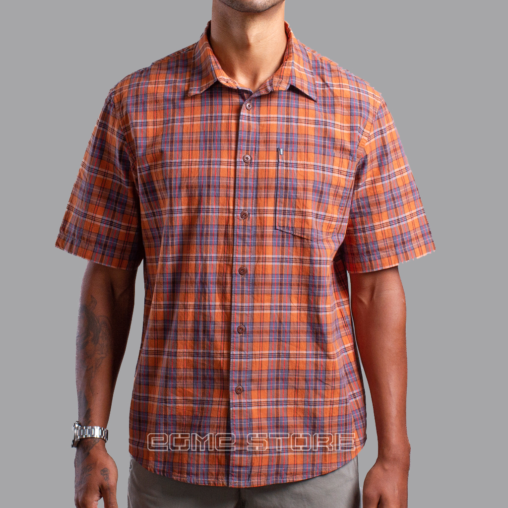 MGEE Kemeja Lengan Pendek Pria Alto C123 Orange