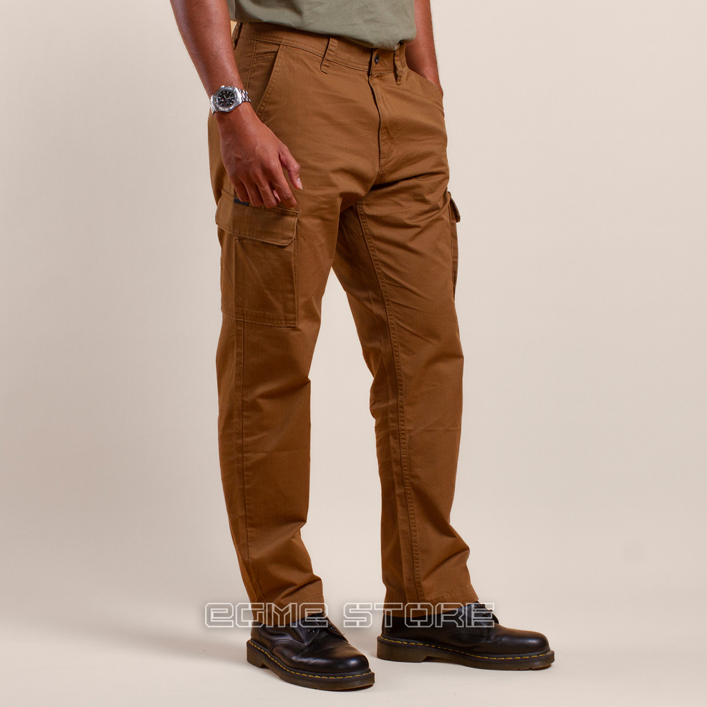 MGEE Celana Panjang Pria Cargo Greg C015  Light Brown