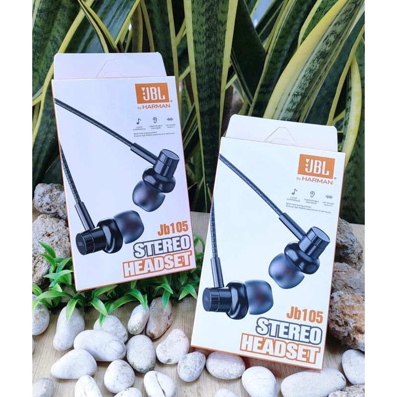 Headset JBL JB-105 Music Stereo Earphone Handsfree Extra Bass JB105