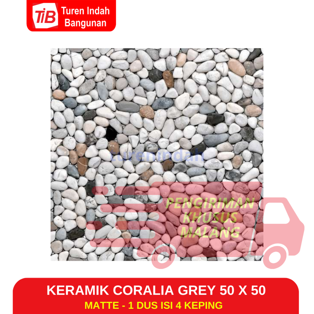 KERAMIK CORALIA GREY 50 X 50 - KERAMIK LANTAI - KERAMI 50 X 50