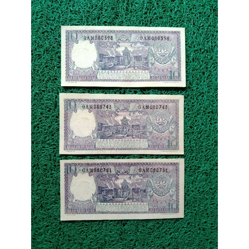 Uang/Kuno/Indonesia/Pecahan/10/Rupiah/Seri/Pekerja/Tahun/1963/Mahar/Nikah/Koleksi/Pajangan.