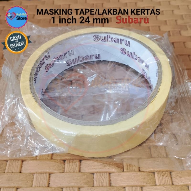 

Subaru Masking Tape Lakban Kertas 1 Inch 24 mm 20 Yard