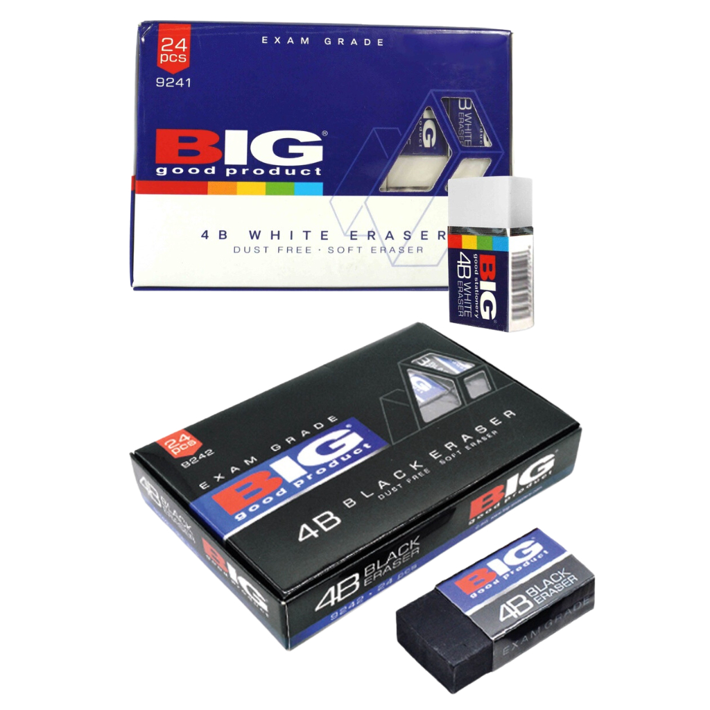 

Penghapus BIG Dust-Free Eraser ER-9241 / ER-9242 Putih Besar / Hitam Besar 1 BOX isi 24 pcs