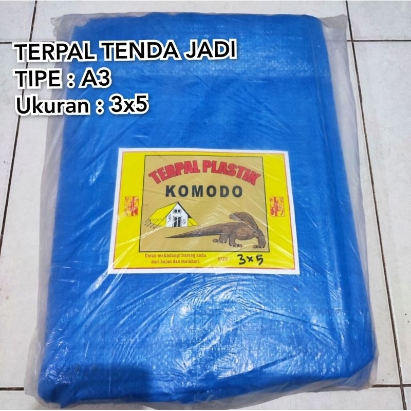 TERPAL TENDA JADI A3 ukuran 3x5 3x6 TERPAL JADI PLASTIK BIRU | TERPAL JUALAN | TERPAL BARANG TRUK