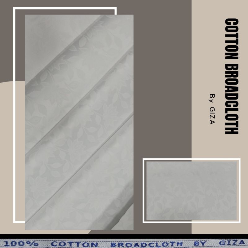 Kain Kemeja Putih Motif Kain Katun