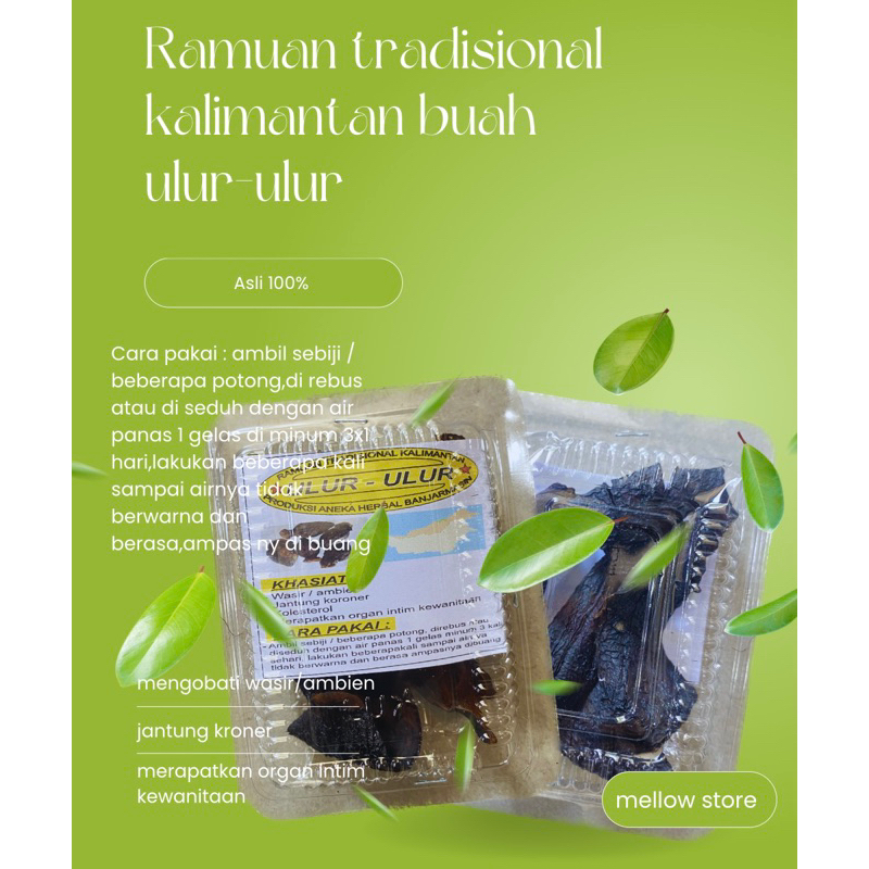 

Ulur ulur ramuan tradisional kalimantan ukuran kecil