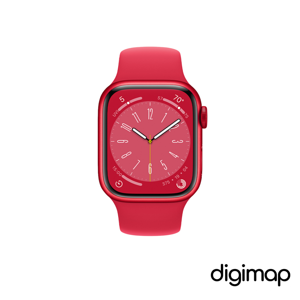 Apple Watch S8 41mm GPS, Red, Alumunium Case with Red Sport Band