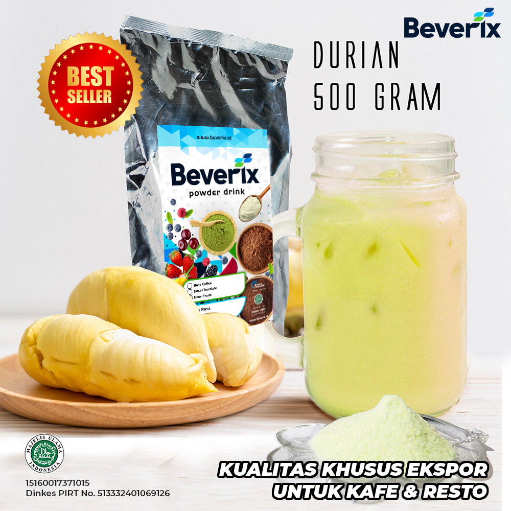 

Bubuk Minuman Buah Rasa Durian Beverix Fresh Powder Drink 500 Gram