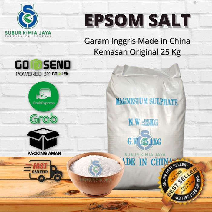 

Garam Inggris / Magnesium Sulfate / Epsom Salt / MgSO4 25 kg