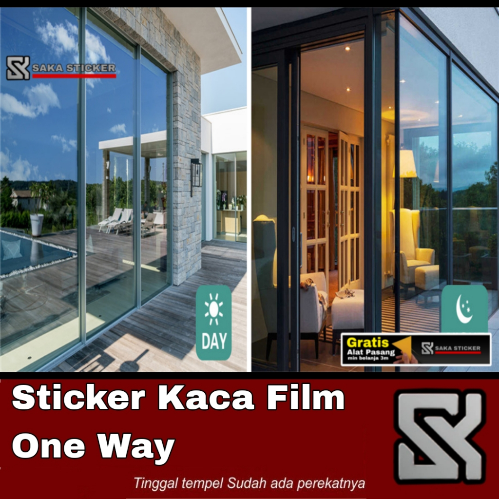 Stiker Kaca Jendela Rumah One Way