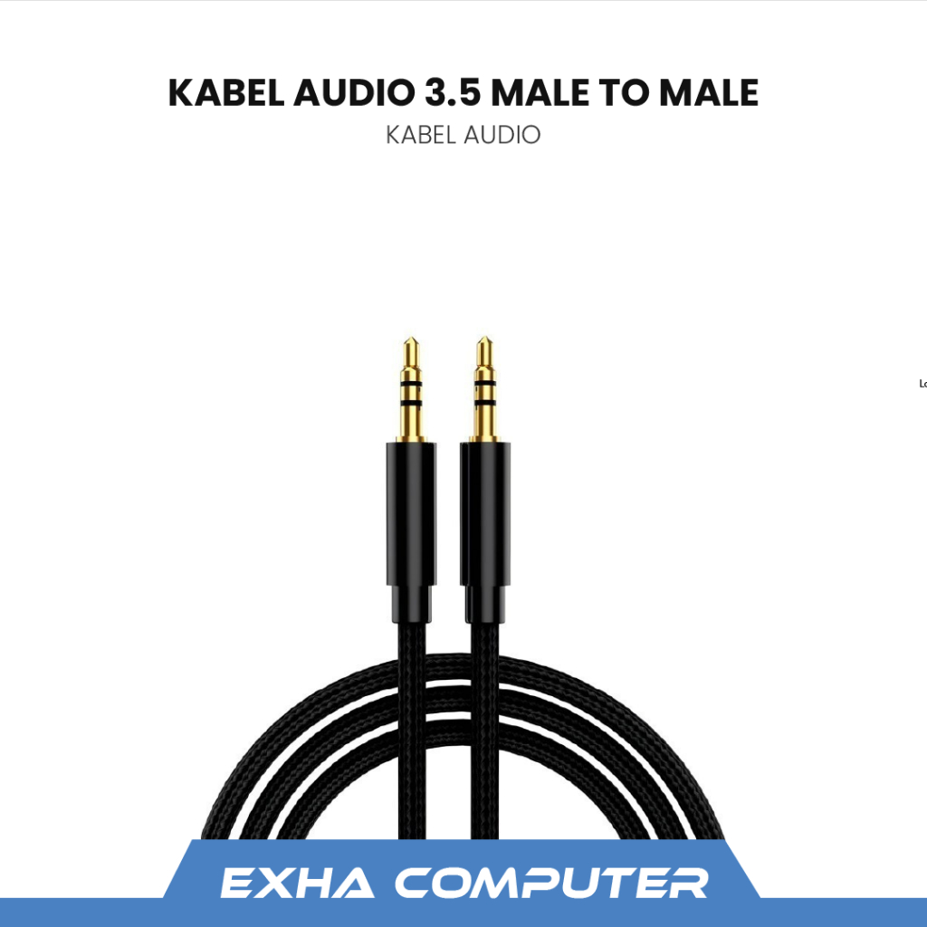 Kabel Audio Jack 3.5mm Male to Male Audio Cable
