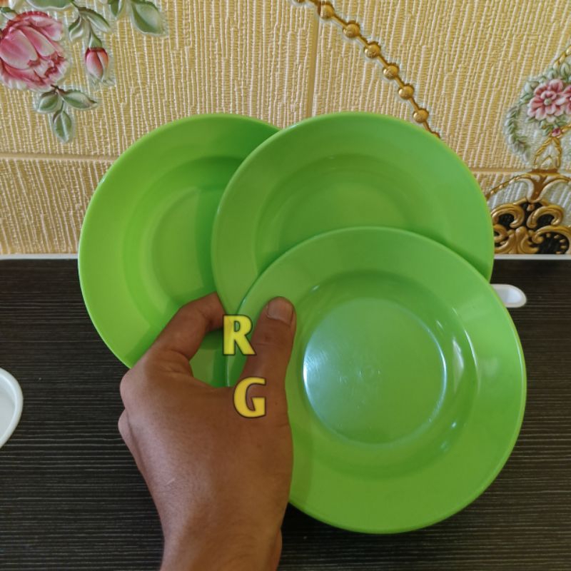 1 lusin piring kecil Mika | 1 lusin tatakan gelas Mika | 1lusin Piring kecil 5" semi melamin