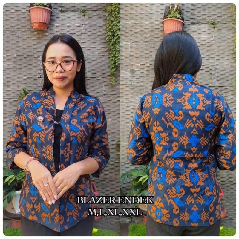 Blazzer/Rompi Kantor/Blazer Endek Wanita Kantoran