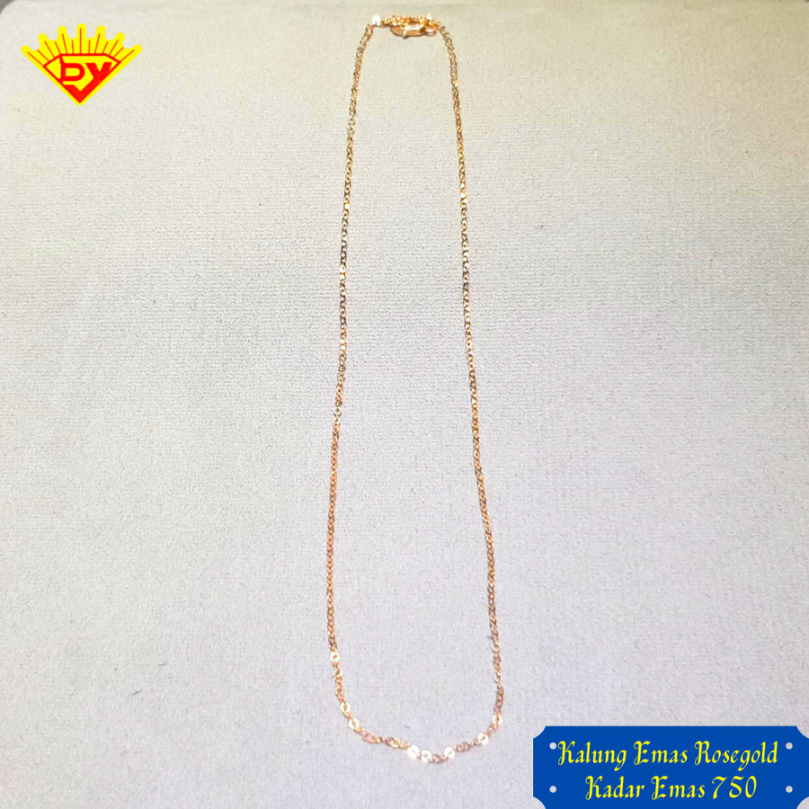 Kalung Emas Rosegold Kadar Emas 750