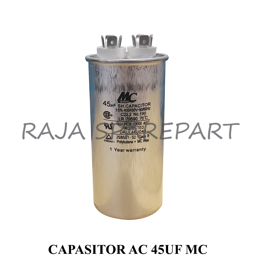 C45MC CAPACITOR AC MERK MC 45UF/KAPASITOR/CAPASITOR AC 45UF MC