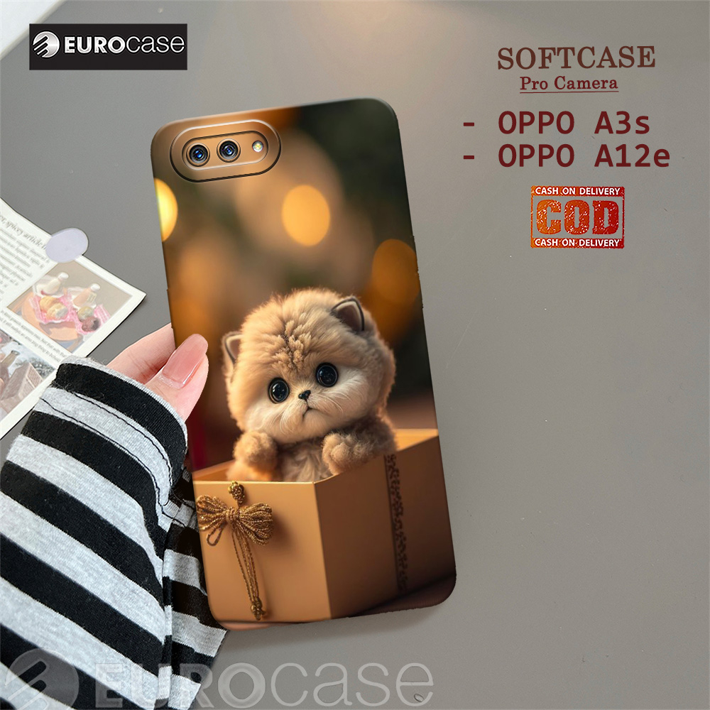 Casing Hp Oppo A3S / Oppo A12E - Fashion Case Kucing - Soft Case Hp Oppo A3S / Oppo A12E - Kesing Hp