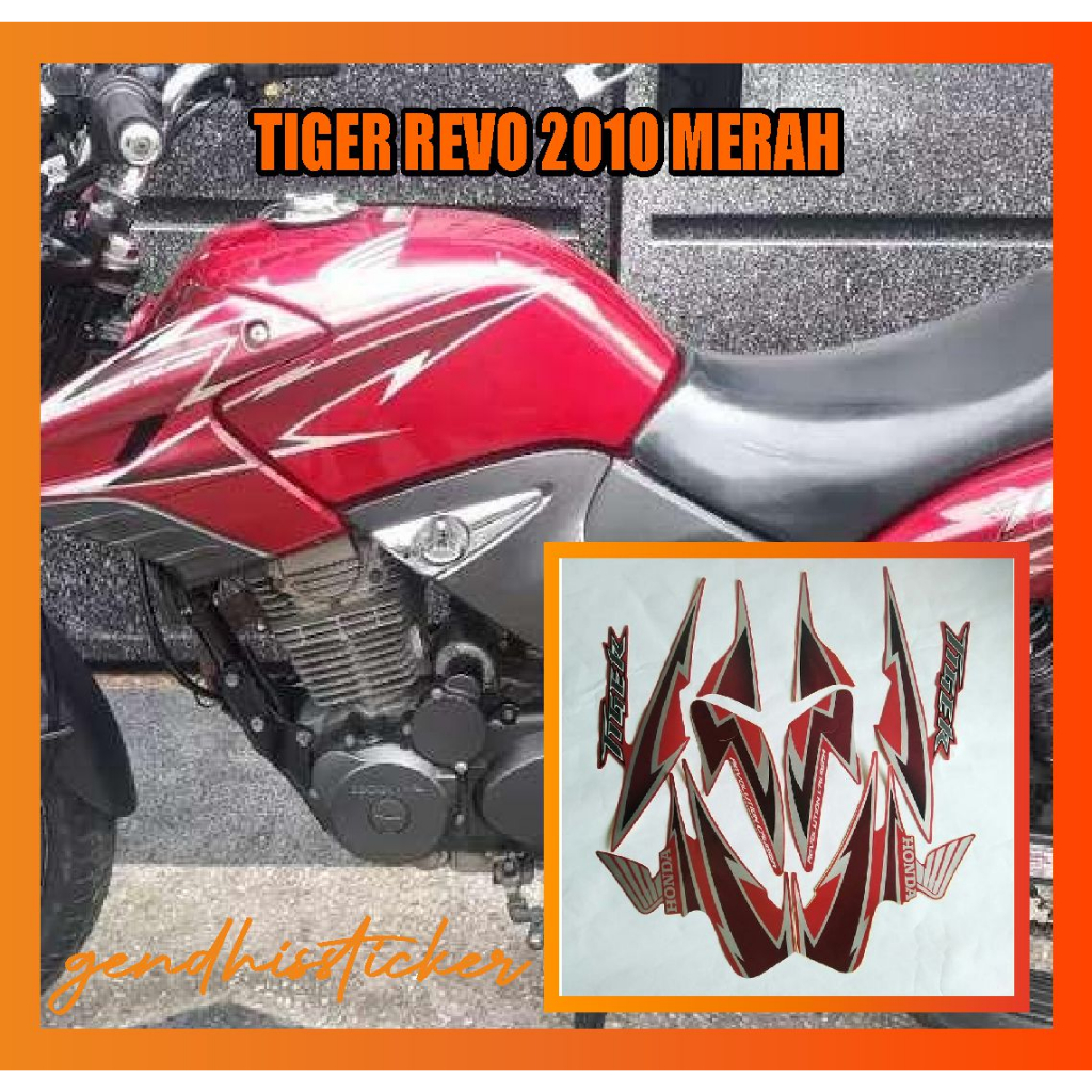 striping motor tiger revo 2010 merah