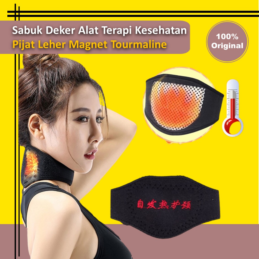 Sabuk Deker Alat Terapi Kesehatan Pijat Leher Magnet Tourmaline
