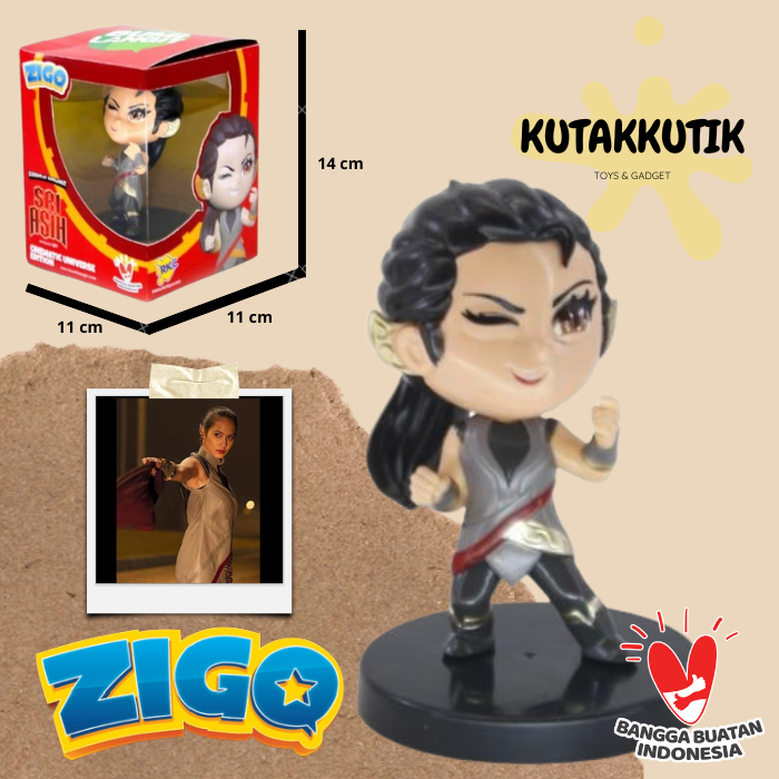 Mainan Action Figure Super Hero Pahlawan Indonesia Sri Asih Figure Zigo Kostum di Film Sri Asih V1