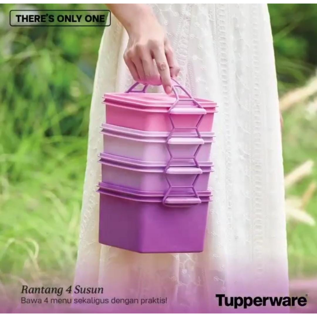 double sweet reguler tupperware/ rantang kotak 4 susun