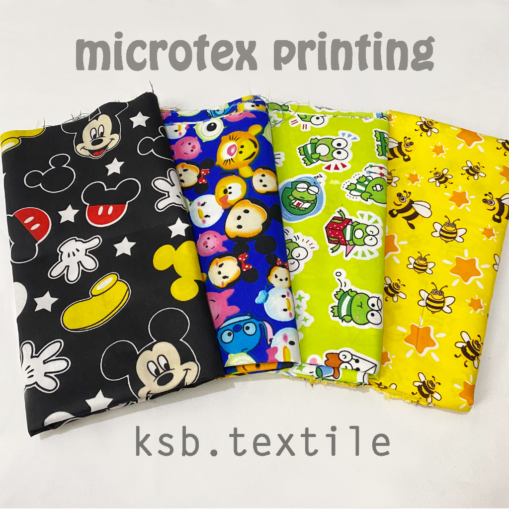 Kain Polymicro Microtex Micro Print | Bahan Printing Sprei Gorden | Kain Seprai Piyama Daster metera