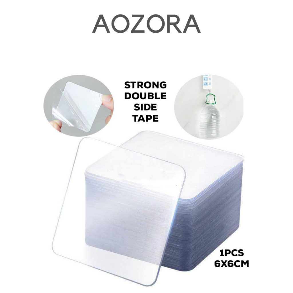 

[ Aozora ] Nano Tape Square Double Tape Kotak Transparant Multifungsi