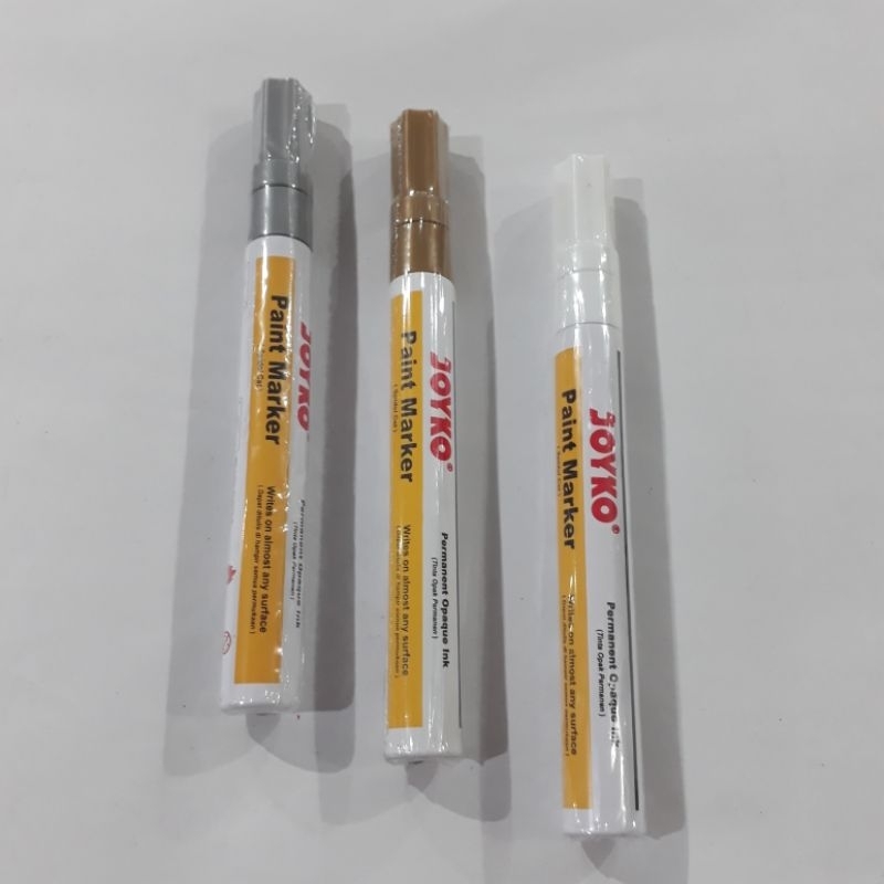 

spidol paint marker silver gold white (putih), spidol cat permanent joyko