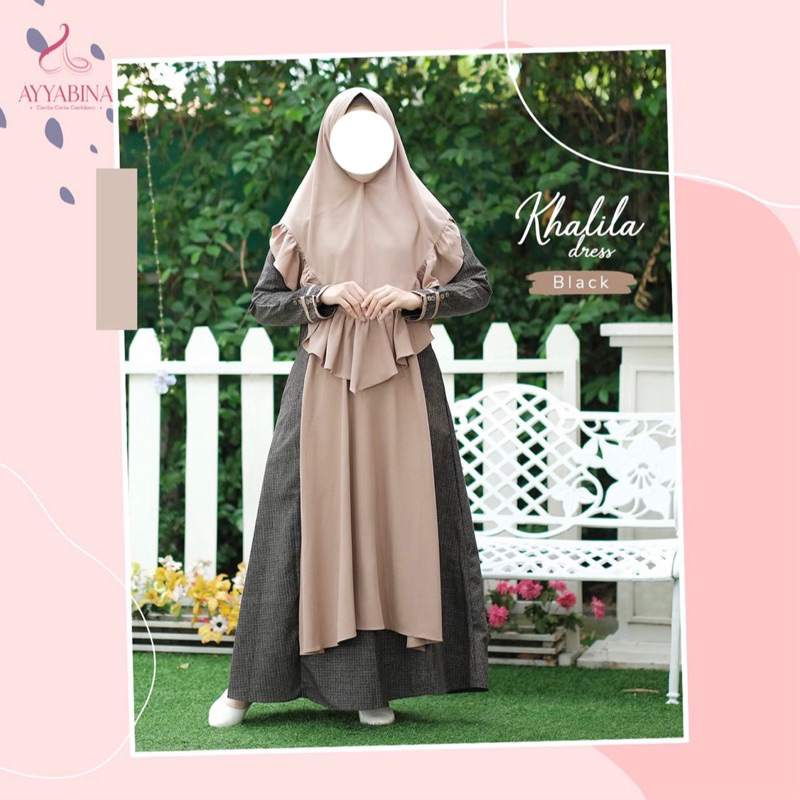 KHALILA DRESS DEWASA SET KHIMAR