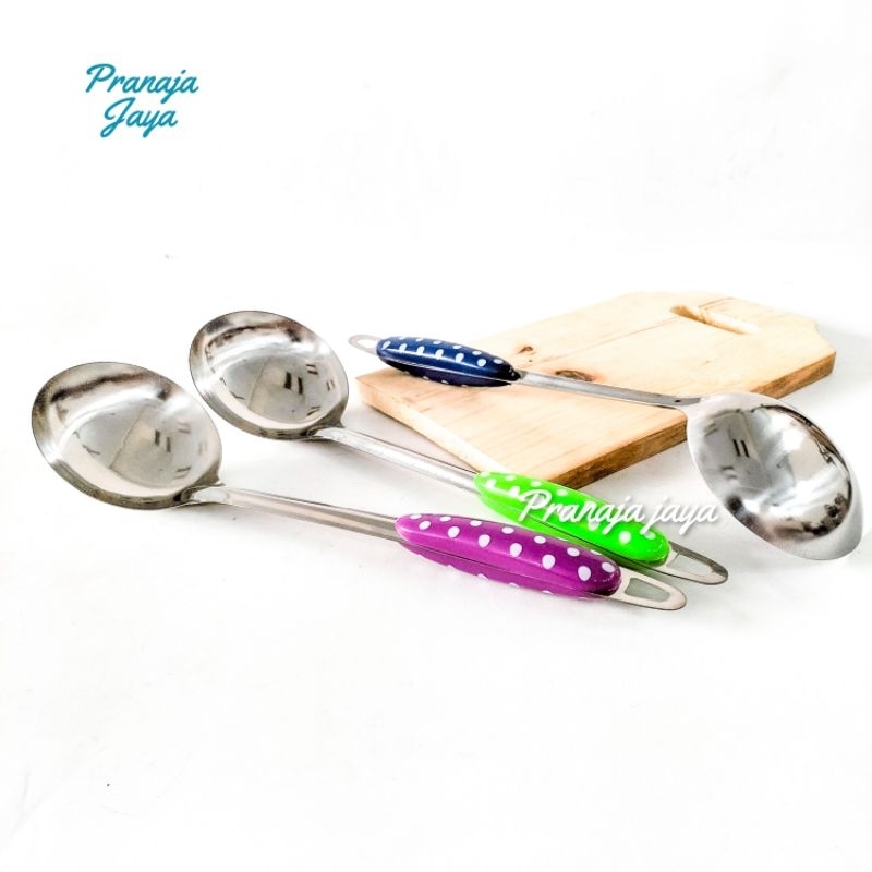 Irus Stainless Polkadot / Irus Sayur / Sendok Sayur