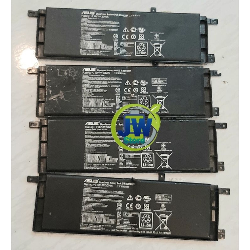 Baterai laptop bekas baterai polimer isi 2 cell di dalam nya