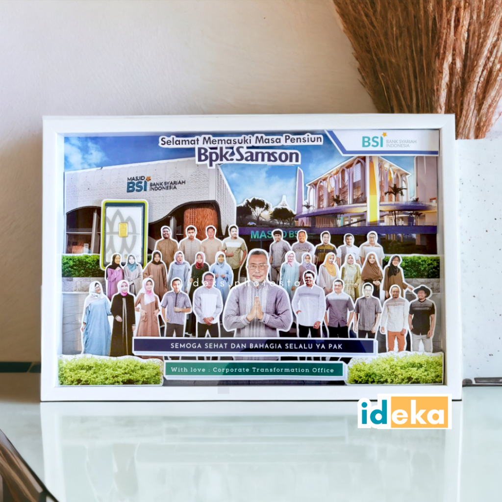 IDEKA || Bingkai Frame 3D POP UP Frame Scrapbook ukuran 30x40 cm tebal 4 cm Free Design Kado Teman K