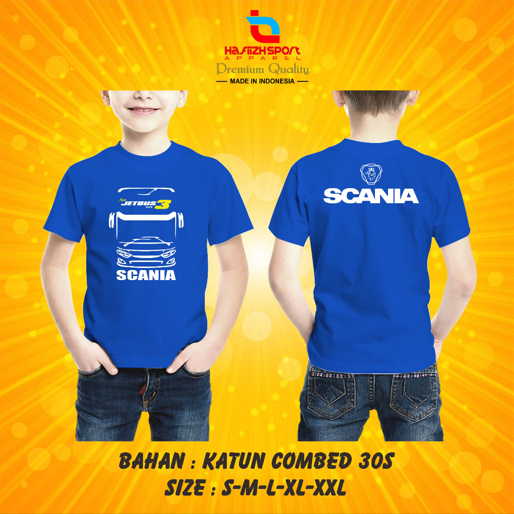 KAOS BAJU ANAK SCANIA JETBUS 3 SHD PREMIUM