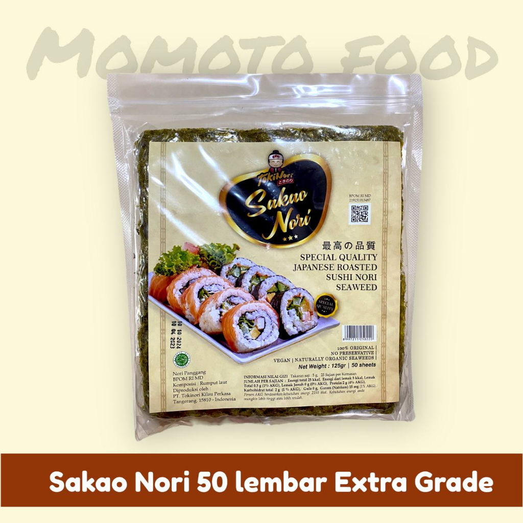 

Sakao Sushi Nori Extra Grade 50 lembar