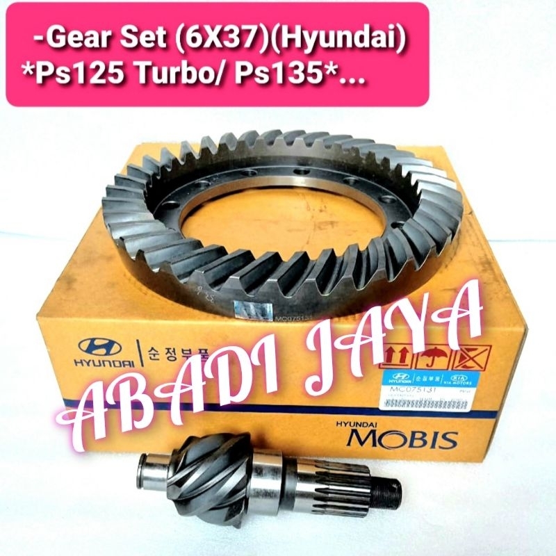 GEAR SET CROWN WHEEL PINION CANTER PS125 125 PS 6X37 ORIGINAL HYUNDAI
