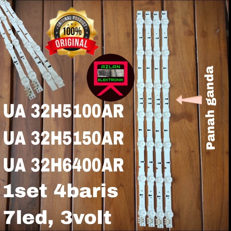 BACKLIGHT LED TV SAMSUNG UA 32H5100AR 32H5150AR (Panah ganda) 7led 3volt