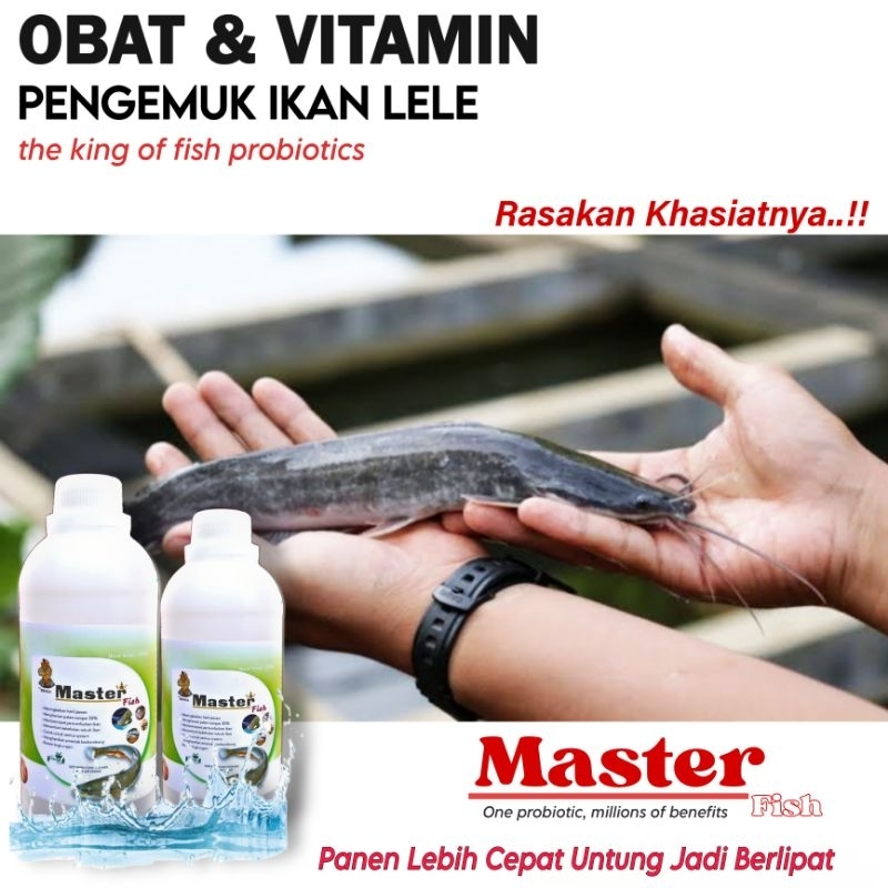 Probiotik Ikan Lele Master Fish Obat & Vitamin Pemacu Pertumbuhan Ikan Lele