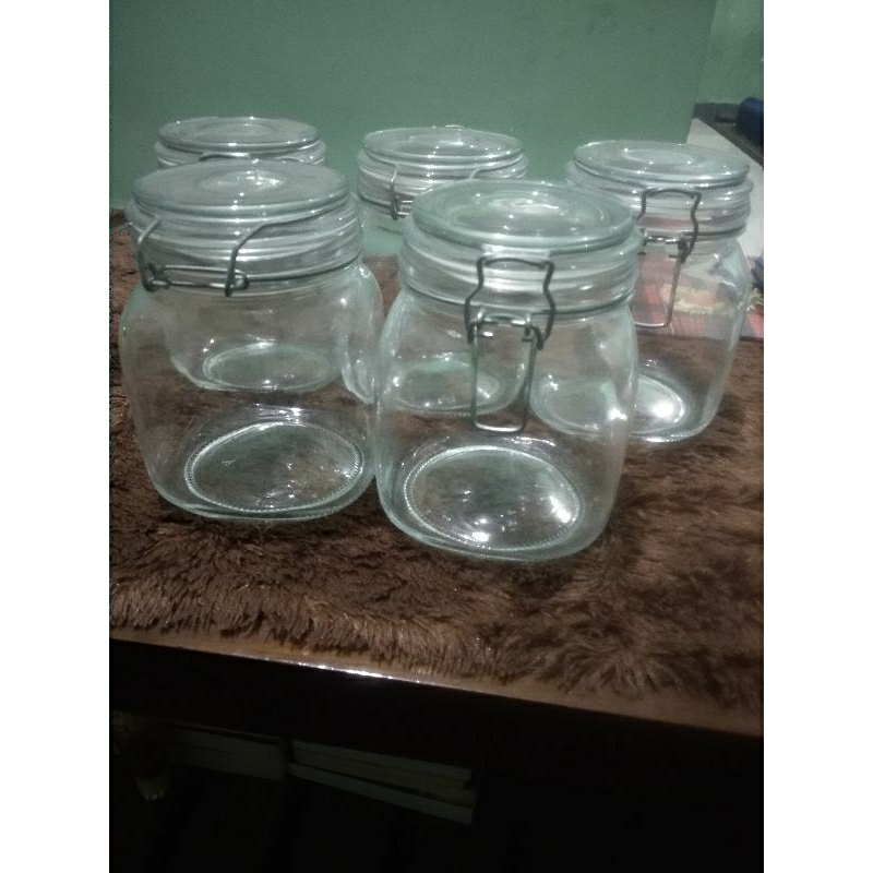 Toples Kaca 1000ML Jar Kaca