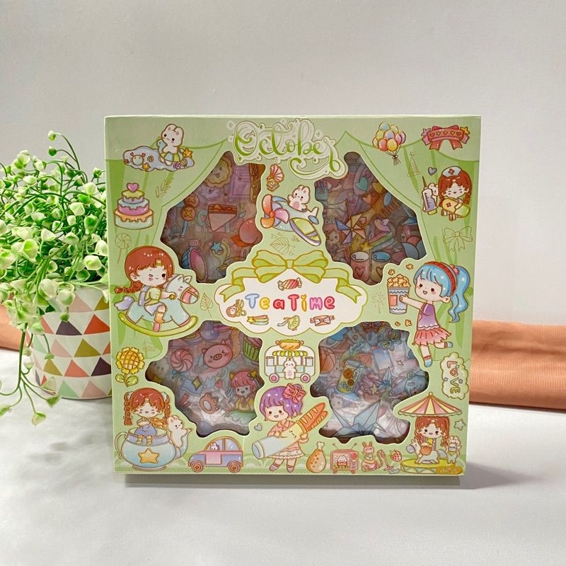 

Sticker motif lucu aesthetic ||Sticker Tea Time
