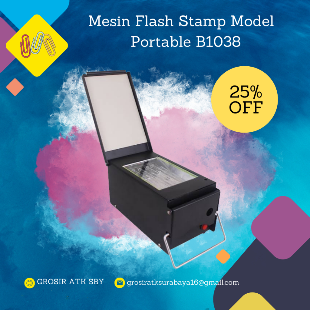 

Mesin Stempel Flash / Flash Stamp Machine Portable B1038 (4 Lampu) Mini