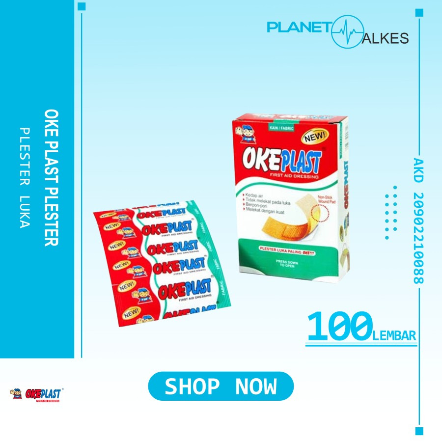Oke Plast. OkePlast. Plester OkePlast. Plester Luka isi 100 Lembar / Plester Medis
