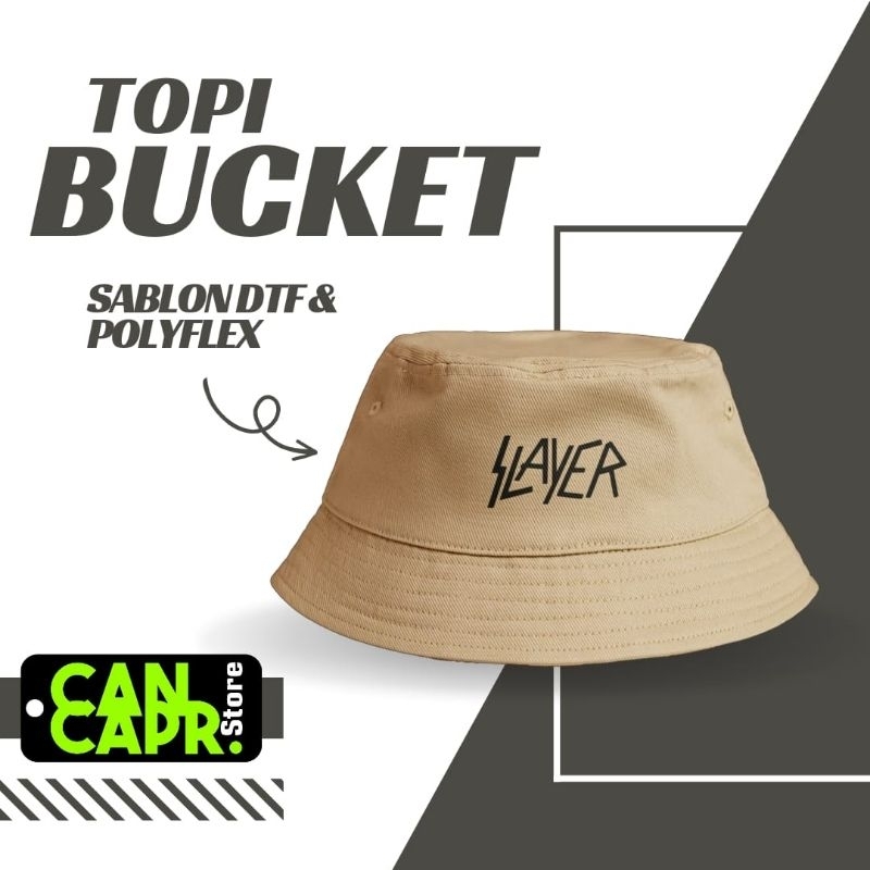 TOPI BUCKET OUTDOOR HAT TOPI CASUAL CAPS PRIA WANITA PREMIUM ORIGINAL LOGO SLAYER