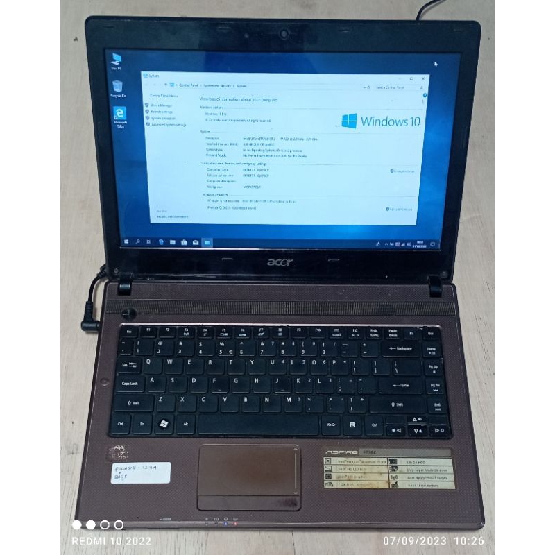 Laptop Acer Aspire 4738Z intel Core i5 M430 DDR3