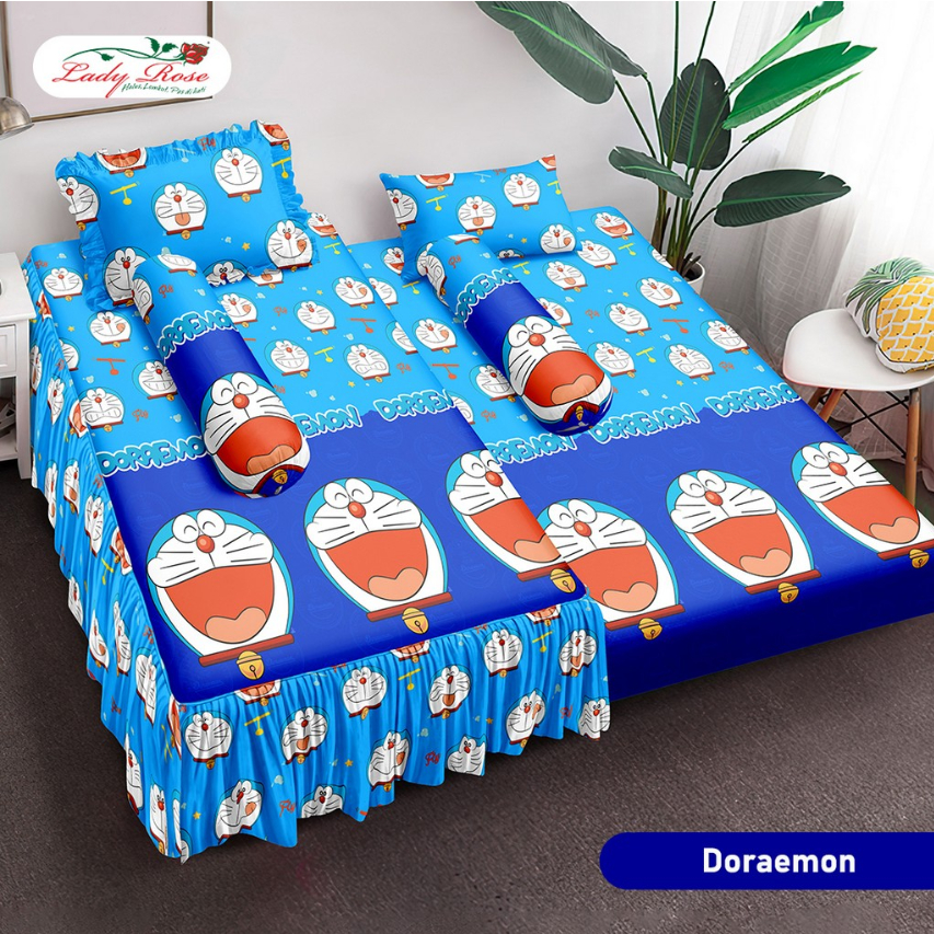 Lady Rose - Sprei 2 IN 1 Kasur Sorong 120x200 Rumbai - Doraemon