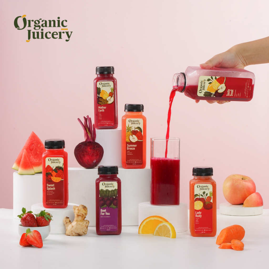 

Ay00! Mother Earth 250mL Juice Beet, Apple, Lemon, Ginger, Carrot Bit, Apel, Lemon, Jahe, Wortel