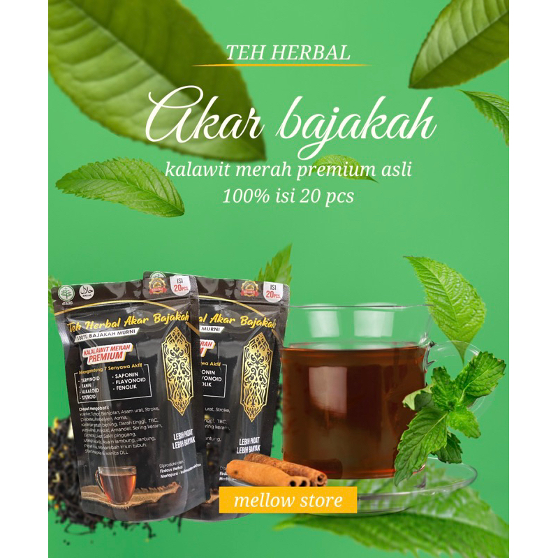 

Teh herbal akar bajakah kalawit merah premium isi 20pcs asli 100%