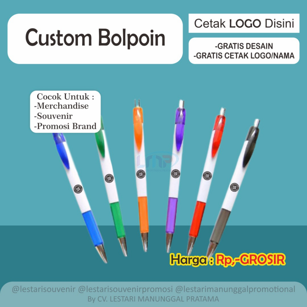 

Bolpoint Custom 03 / souvenir merchandise custom logo/ souvenir bolpoint bank dan kantor