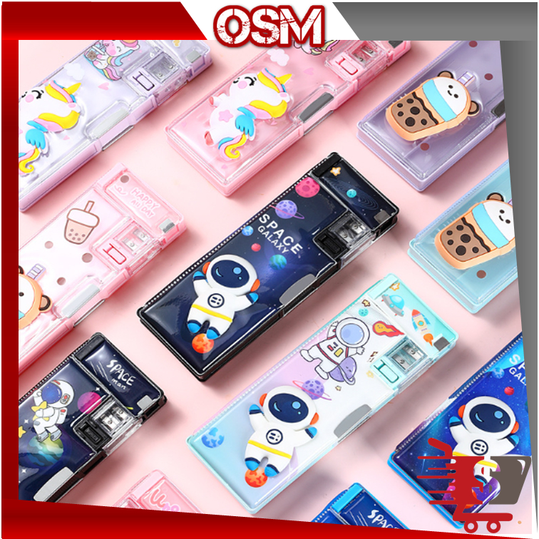 

OSM - S5945 Kotak Pensil Case Magnet Untuk Anak Tk & Sd / Kotak Pensil Anak Lengkap Dengan Peruncing / Tempat Pensil Karakter